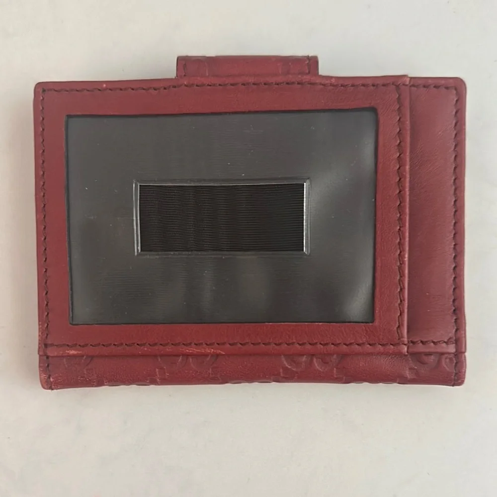 Gucci Red Card Holder with Gold Heart - Picture 2 of 7